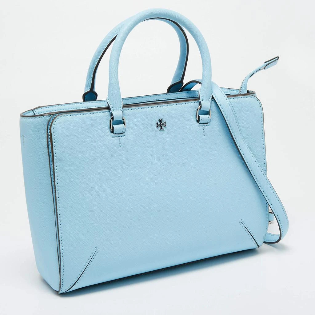 商品Tory Burch|Tory Burch Blue Leather Robinson Tote,价格¥2989,第3张图片详细描述