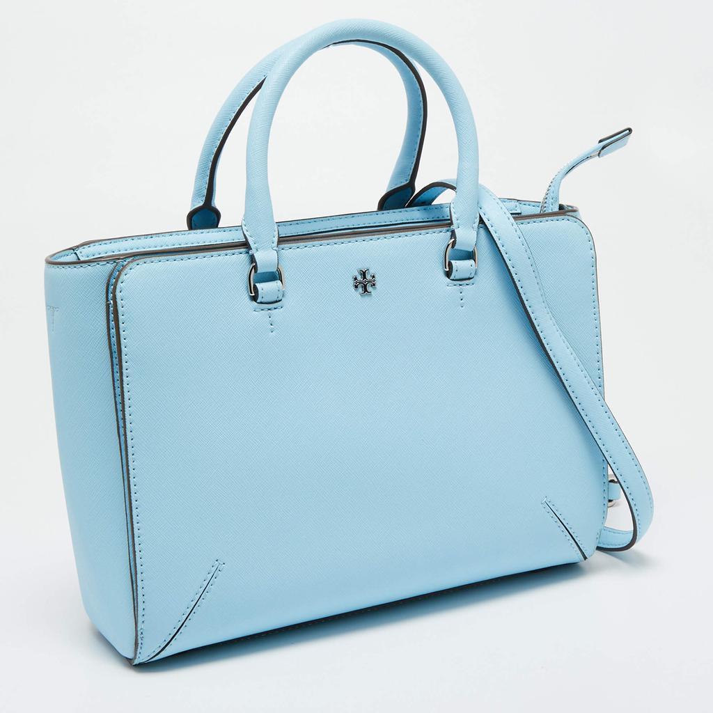 商品Tory Burch|Tory Burch Blue Leather Robinson Tote,价格¥3168,第5张图片详细描述