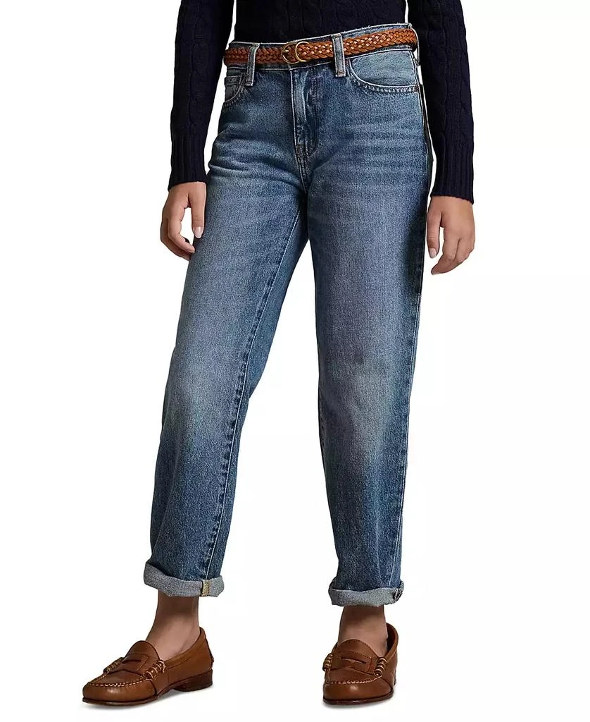 商品Ralph Lauren|Big Girls High-Rise Straight Fit Jeans,价格¥201,第1张图片