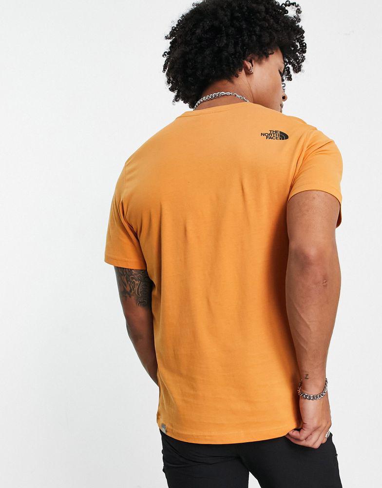The North Face Simple Dome t-shirt in orange Exclusive at ASOS商品第2张图片规格展示