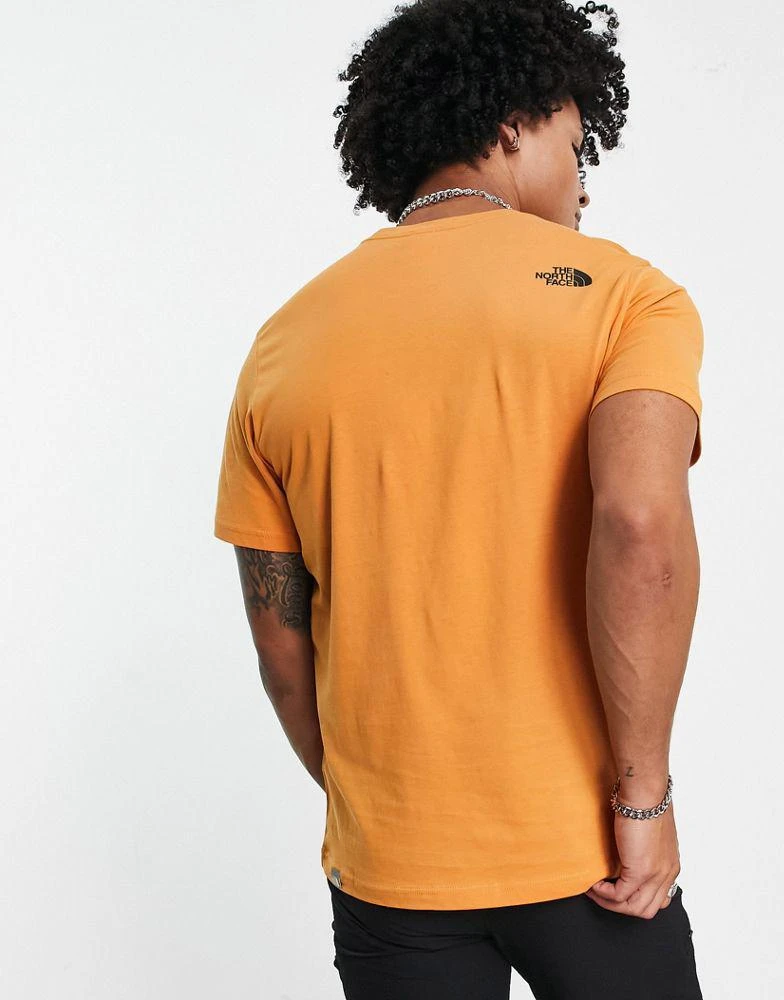 商品The North Face|The North Face Simple Dome t-shirt in orange Exclusive at ASOS,价格¥259,第2张图片详细描述