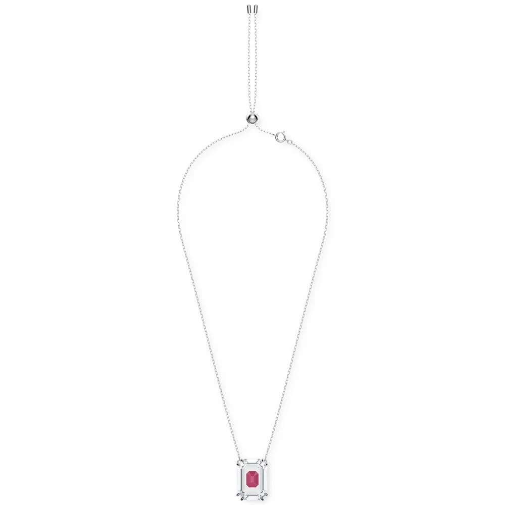 商品Swarovski|Silver-Tone Crystal 16-1/2" Adjustable Pendant Necklace,价格¥767,第2张图片详细描述