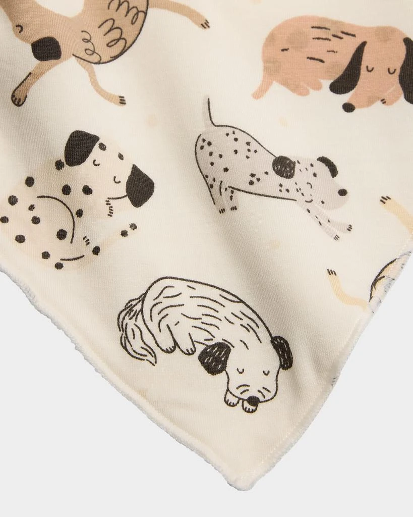 商品Angel Dear|Boy's Cozy Pups Footie & Bandana Bib Set, Size Newborn-9M,价格¥286,第3张图片详细描述