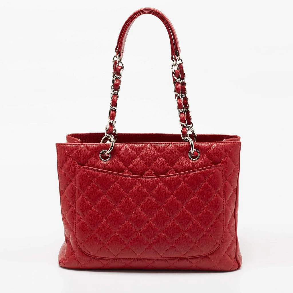 商品[二手商品] Chanel|Chanel Red Quilted Caviar Leather GST Tote,价格¥17600,第4张图片详细描述