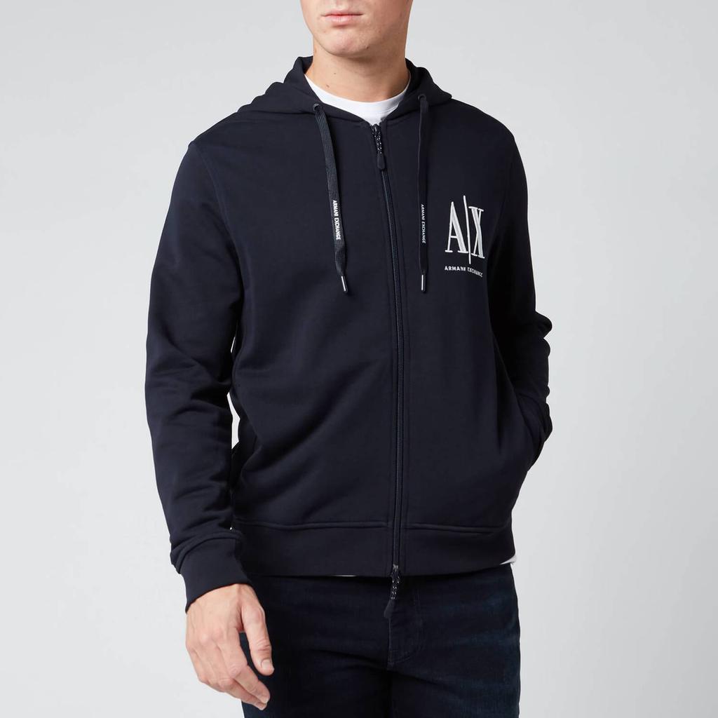 Armani Exchange Men's Zipped Ax Hoodie - Navy商品第1张图片规格展示