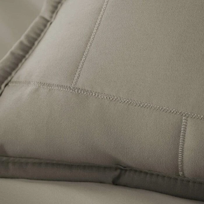 商品Hivvago|Twin/Twin XL Modern Brick Stitch Microfiber Reversible 2 Piece Comforter Set in Taupe,价格¥1323,第5张图片详细描述