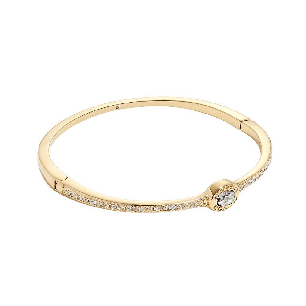 商品Coach|Signature Crystal Stone Pave Bangle Bracelet,价格¥664,第1张图片