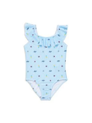 商品Tommy Hilfiger|​Little Girl’s Ithaca Stripe One Piece Swimsuit,价格¥71,第1张图片