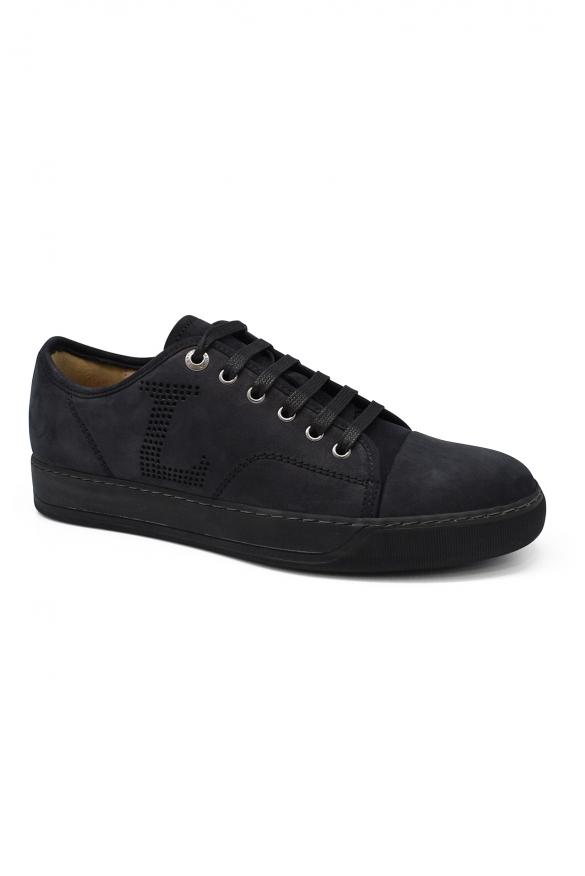 Luxury Sneakers For Men   Lanvin Dbb1 Sneakers In Blue Suede商品第2张图片规格展示