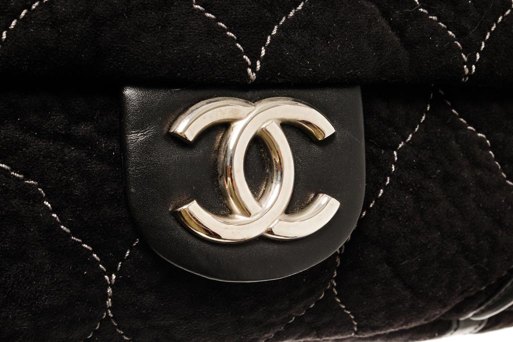 Chanel Black Quilted East West Chain Flap Shoulder Bag商品第5张图片规格展示