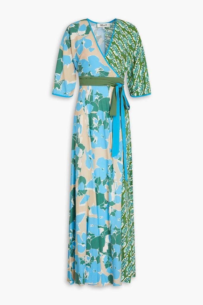 商品Diane von Furstenberg|Wrap-effect pleated woven maxi dress,价格¥1758,第1张图片