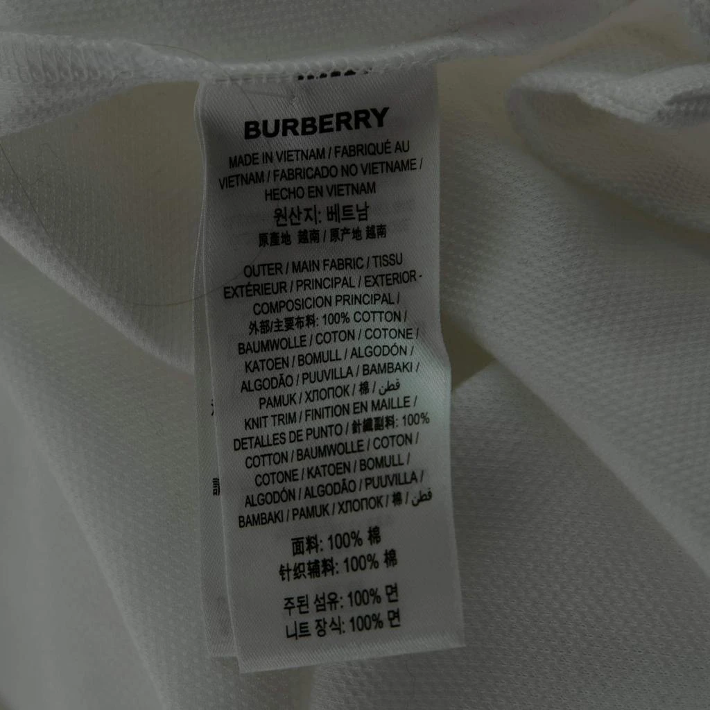 商品[二手商品] Burberry|Burberry White Cotton Pique Short Sleeve Polo T-Shirt M,价格¥1117,第5张图片详细描述