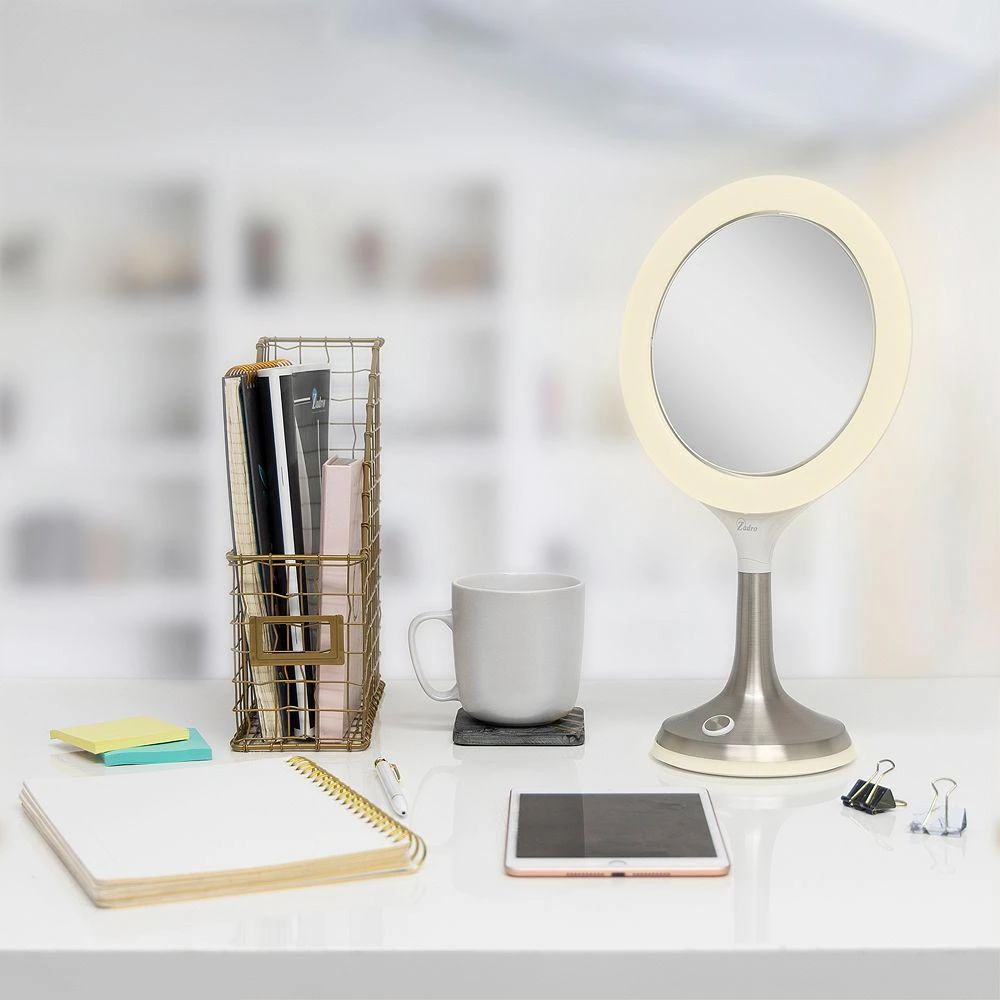 Mood Therapy UV Free LED Ring Light & Vanity Mirror, 8X/1X Magnification 商品