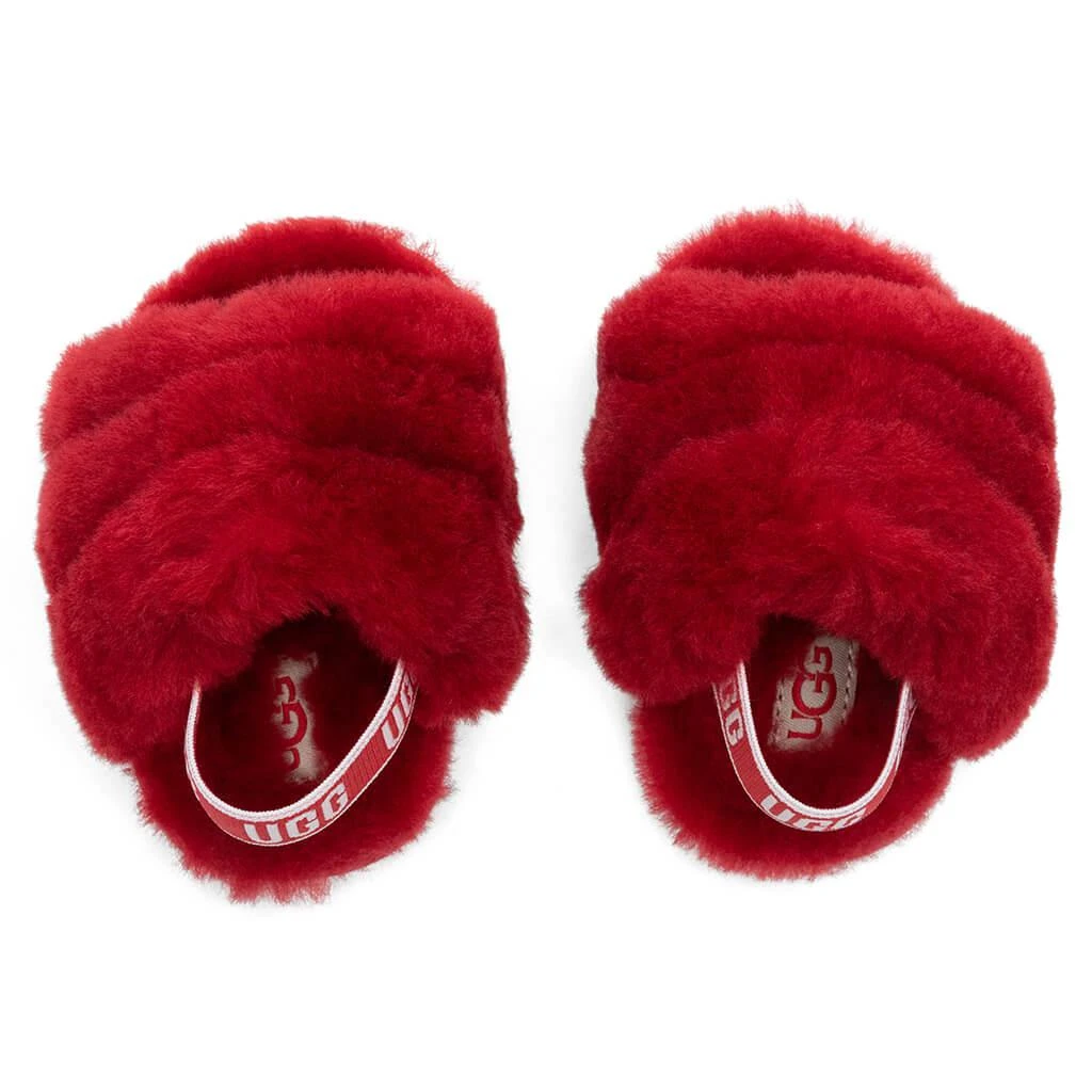 商品UGG|Baby Fluff Yeah Slide - Ribbon Red,价格¥418,第2张图片详细描述