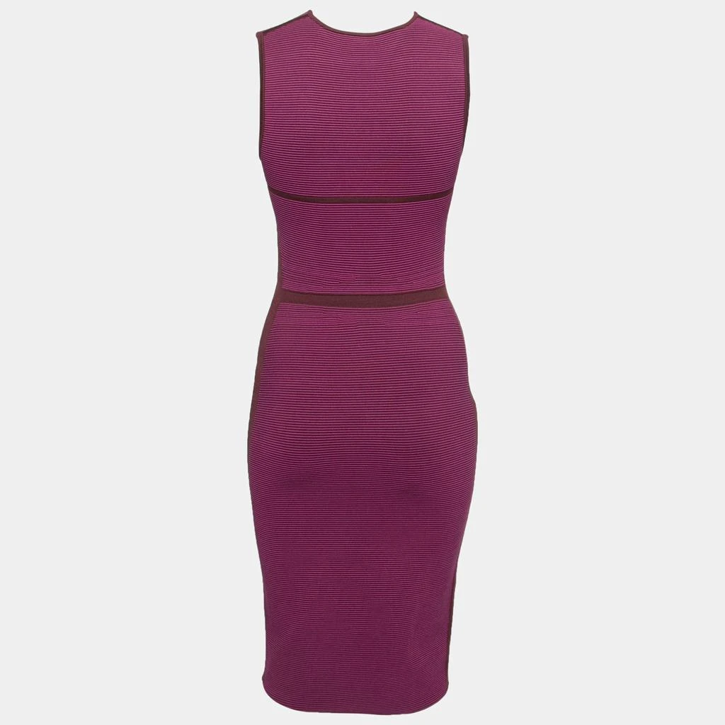 商品[二手商品] Narciso Rodriguez|Narciso Rodriguez Purple Silk Knit Cut Out Yoke Sleeveless Sheath Dress S,价格¥979,第2张图片详细描述