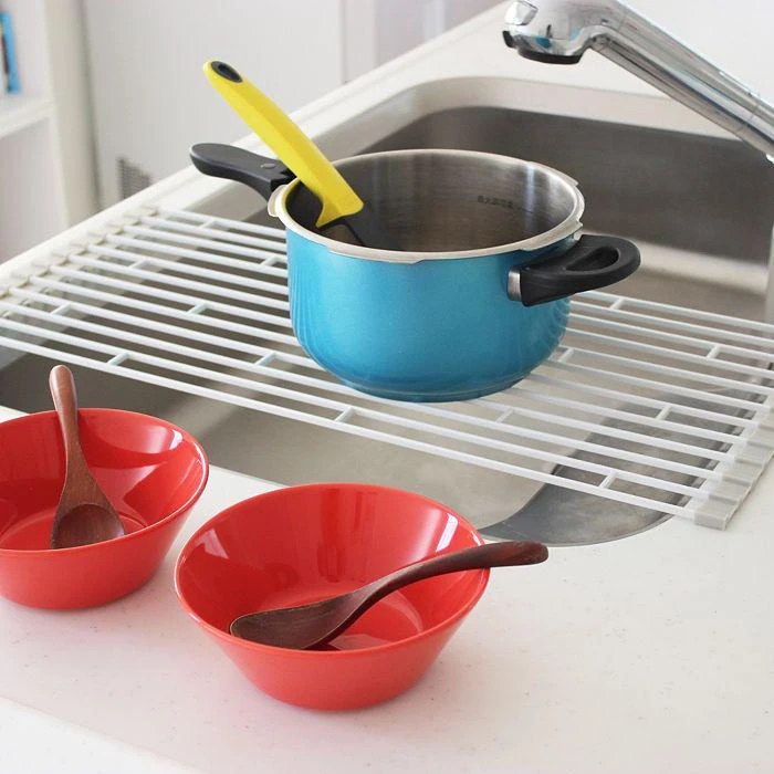 商品Yamazaki|Plate-Over-Sink Folding Large Dry Rack,价格¥297,第2张图片详细描述