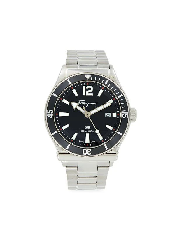 商品Salvatore Ferragamo|44MM Stainless Steel Analog Bracelet Watch,价格¥6198,第1张图片