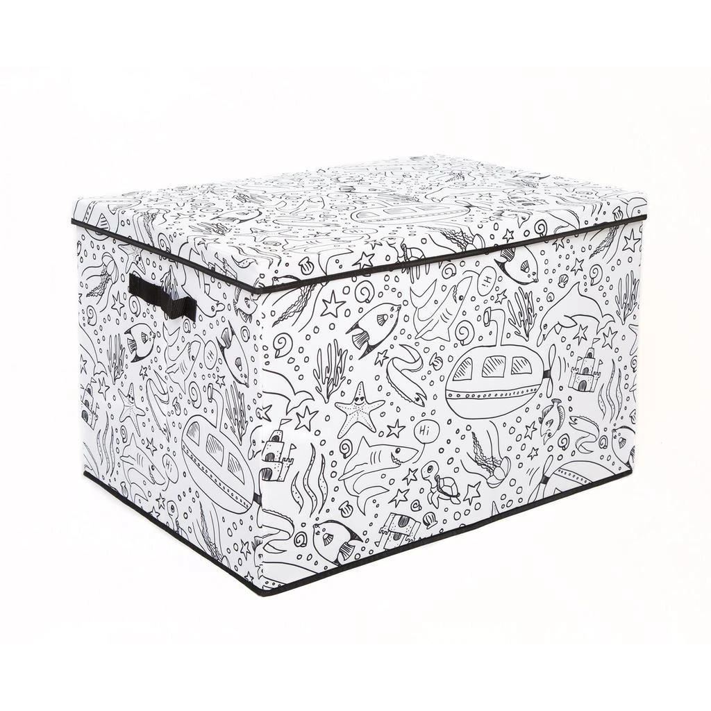 商品Baum|Home Outfitters Kid'S Coloring Lidded Medium Trunk W/ Removable Divider And 4 Pack Of Washable Markers,价格¥522,第2张图片详细描述