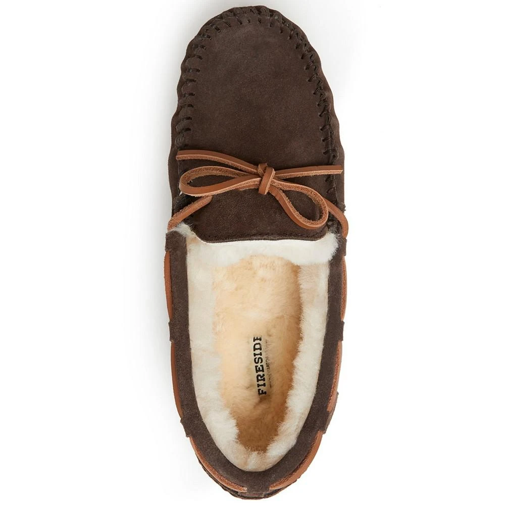 商品Dear Foams|Men's Victor Moccasin Lace Tie Genuine Shearling  Slippers,价格¥684,第2张图片详细描述