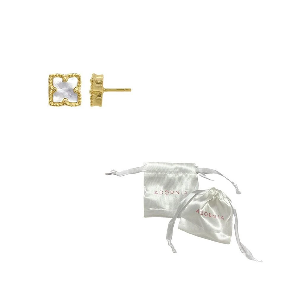 商品ADORNIA|Mother of Imitation Pearl Gold-Tone Flower Stud Earrings,价格¥168,第3张图片详细描述