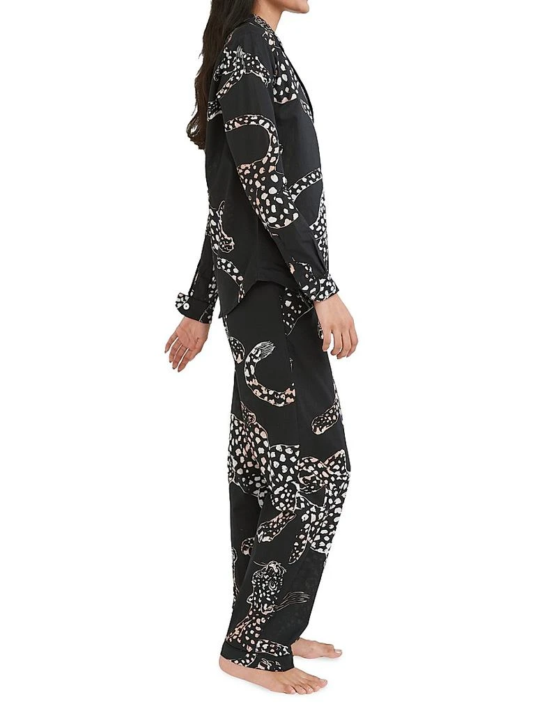 商品Desmond & Dempsey|Jaguar Print Cotton Pajama Set,价格¥1810,第3张图片详细描述