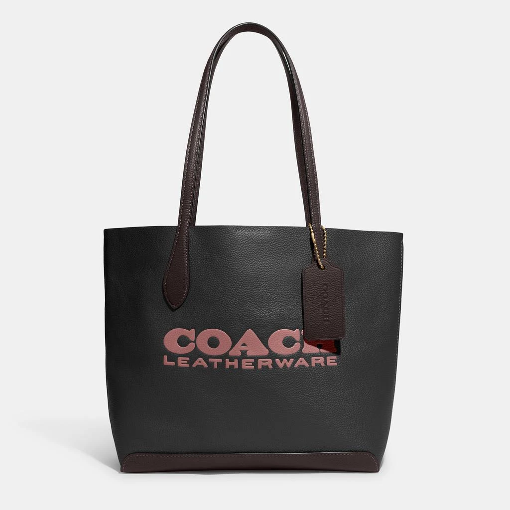 商品Coach|Coach Women's Colourblock Leather Kia Tote Bag - Black Multi,价格¥1196,第1张图片