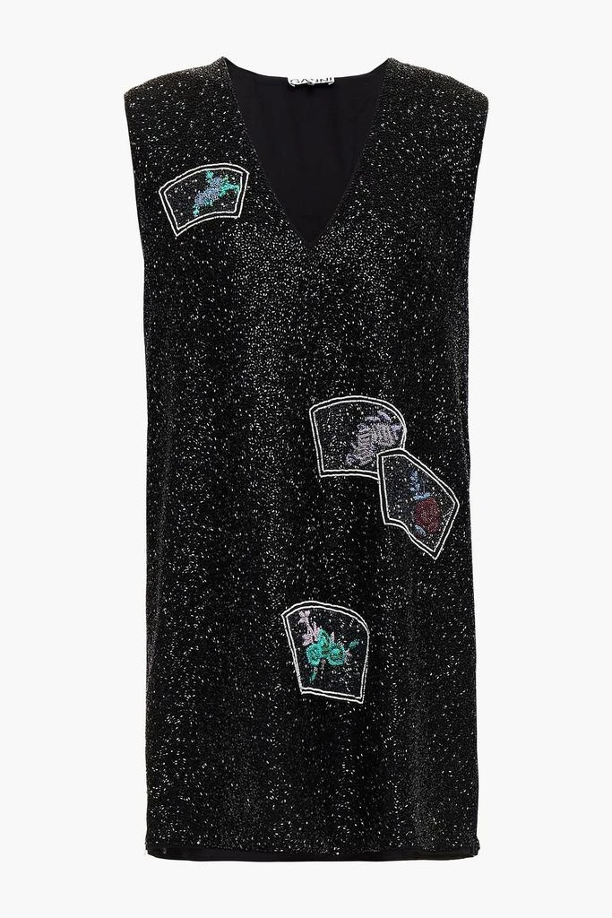 商品Ganni|Beaded crepe top,价格¥2694,第3张图片详细描述