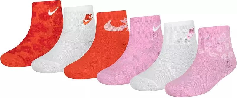 商品NIKE|Nike Girls' Your Move 6 Pack Ankle Socks,价格¥124,第1张图片详细描述