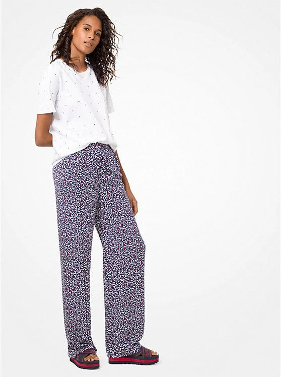 商品Michael Kors|Heart-Print Silk-Georgette Pajama Pants,价格¥740,第1张图片