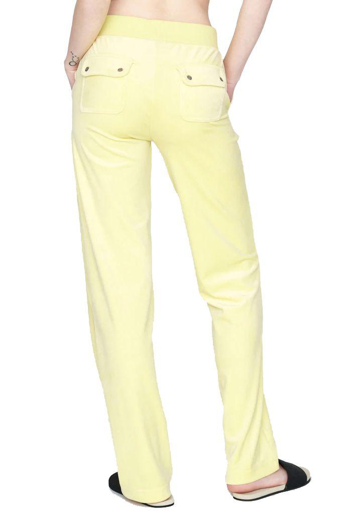 Del Ray Classic Velour Pocketed Bottoms - Yellow Pear商品第1张图片规格展示
