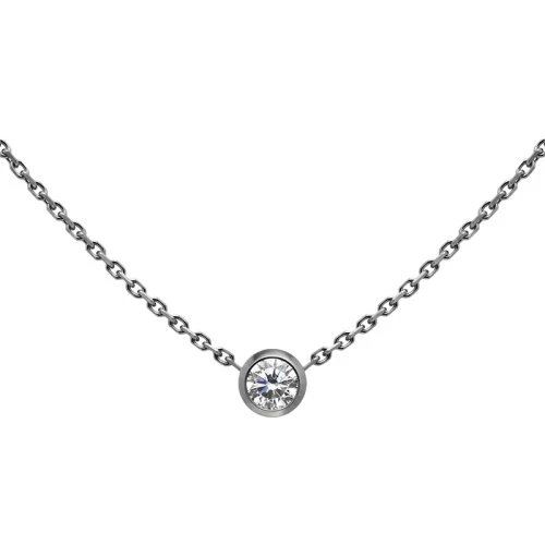 【预售一周】redline/redline 经典Pure系列 18K金包镶0.10克拉圆钻细链项链（四种金属可选） 商品