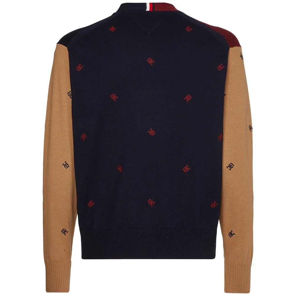 商品Tommy Hilfiger|Men's Monogram Color Block Cardigan Sweater,价格¥565,第4张图片详细描述