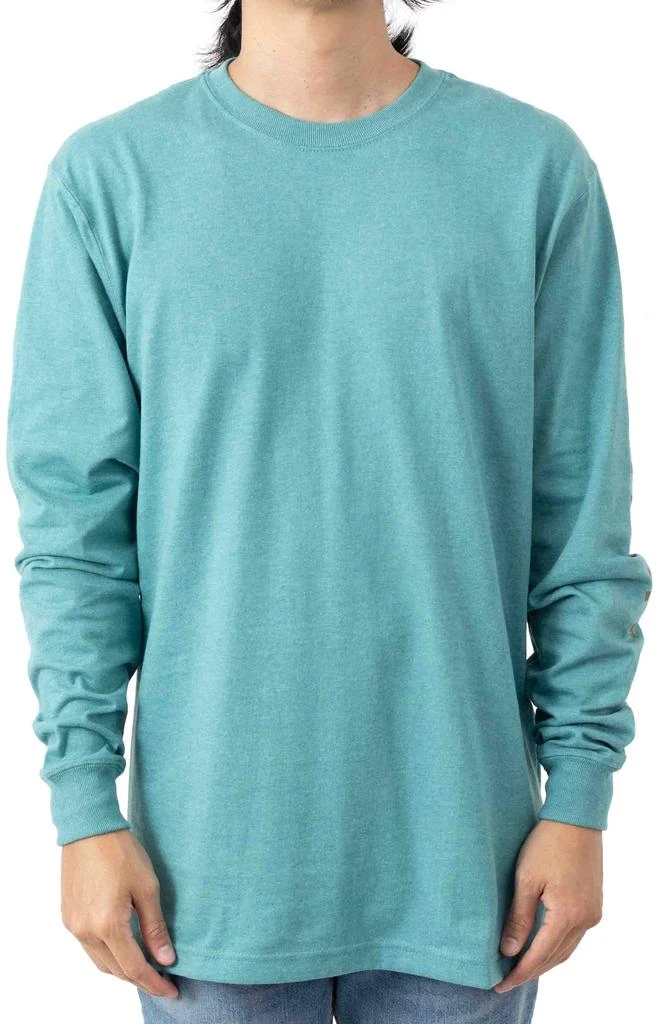 商品Carhartt|(K231) Signature Sleeve Logo L/S Shirt - Blue Spruce Heather ,价格¥102,第1张图片