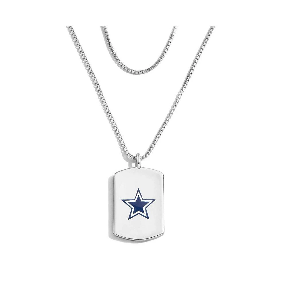 商品WEAR by Erin Andrews|Women's x Baublebar Dallas Cowboys Silver Dog Tag Necklace,价格¥329,第1张图片