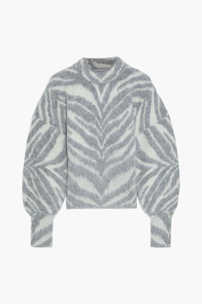 Ladybeetle zebra-print alpaca-blend sweater商品第1张图片规格展示