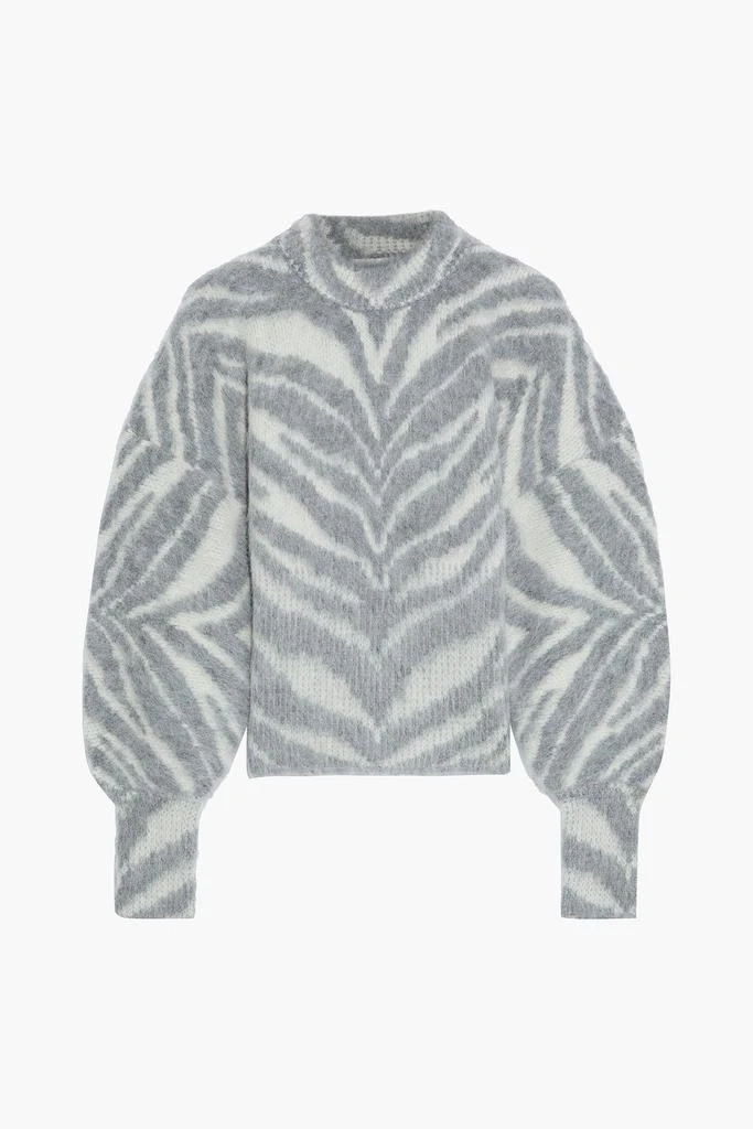 商品Zimmermann|Ladybeetle zebra-print alpaca-blend sweater,价格¥1626,第3张图片详细描述