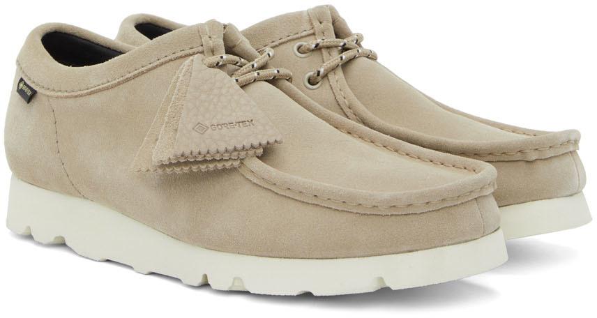 Beige Suede Wallabee Gore-Tex Lace-Up Shoes商品第4张图片规格展示