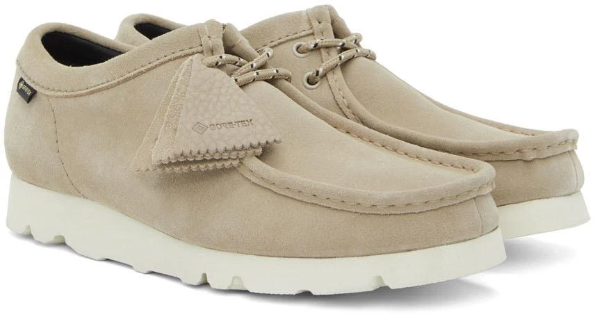 商品Clarks|Beige Suede Wallabee Gore-Tex Lace-Up Shoes,价格¥1842,第4张图片详细描述