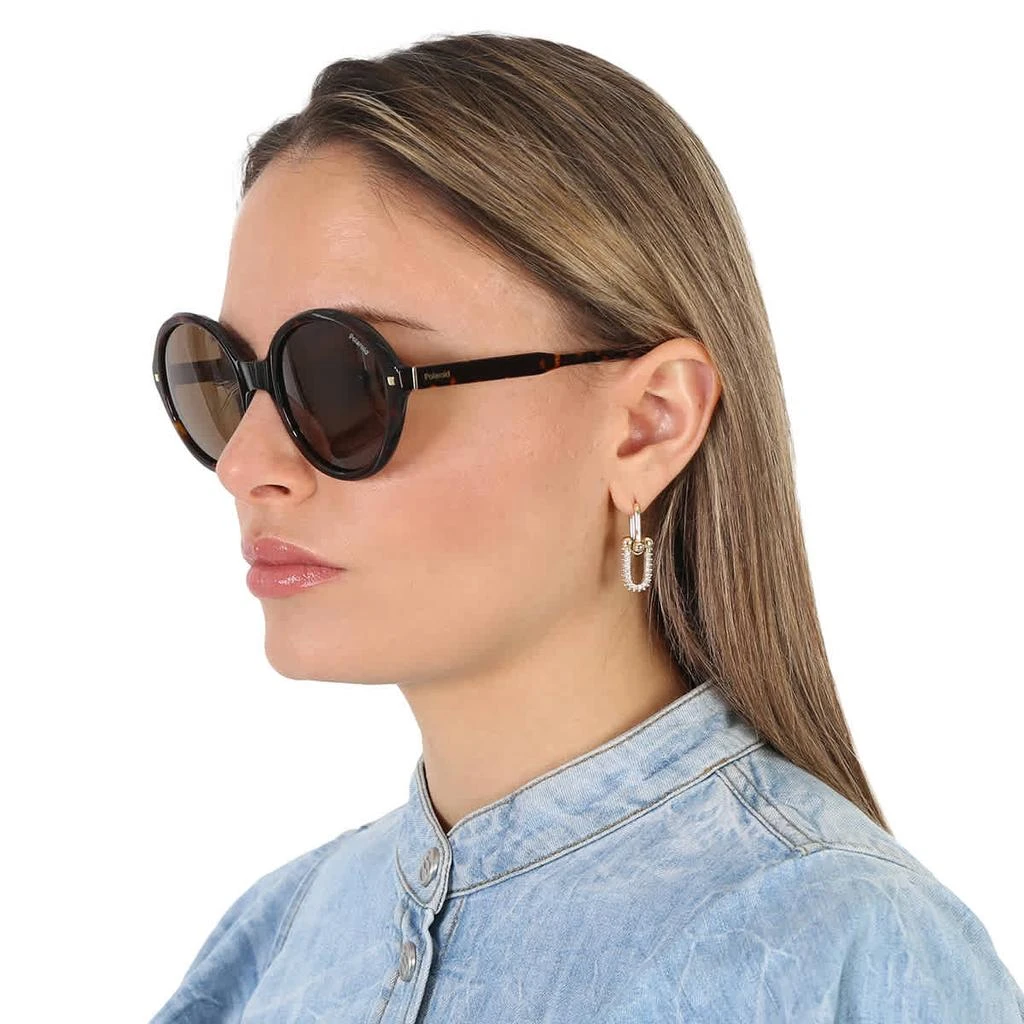 商品Polaroid|Polarized Bronze Round Ladies Sunglasses PLD 4114/S/X 0086/SP 54,价格¥149,第2张图片详细描述