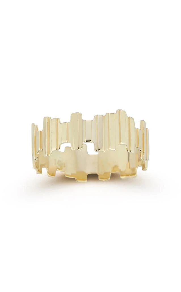 商品Design Lab|14K Gold Thick Ribbed Band Ring,价格¥4305,第1张图片