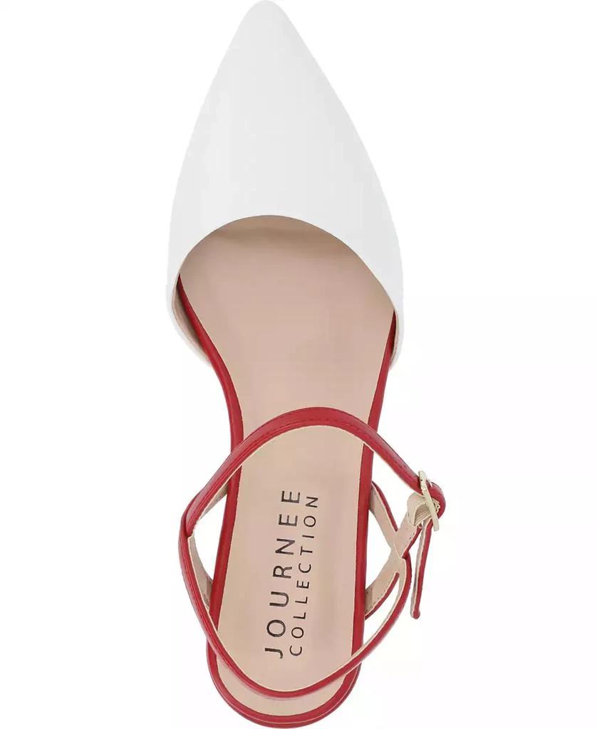 商品Journee Collection|Women's Brynn Block Heel Pointed Toe Flats,价格¥378,第4张图片详细描述