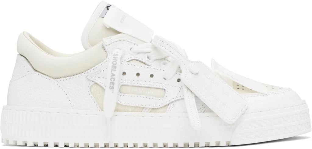商品Off-White|White & Beige Low 3.0 Off Court Sneakers,价格¥3871,第1张图片