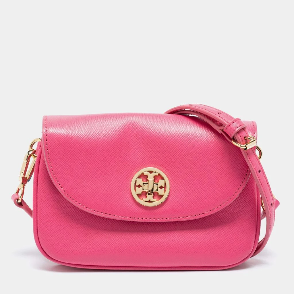 商品[二手商品] Tory Burch|Tory Burch Pink Leather Small Robinson Crossbody Bag,价格¥813,第1张图片