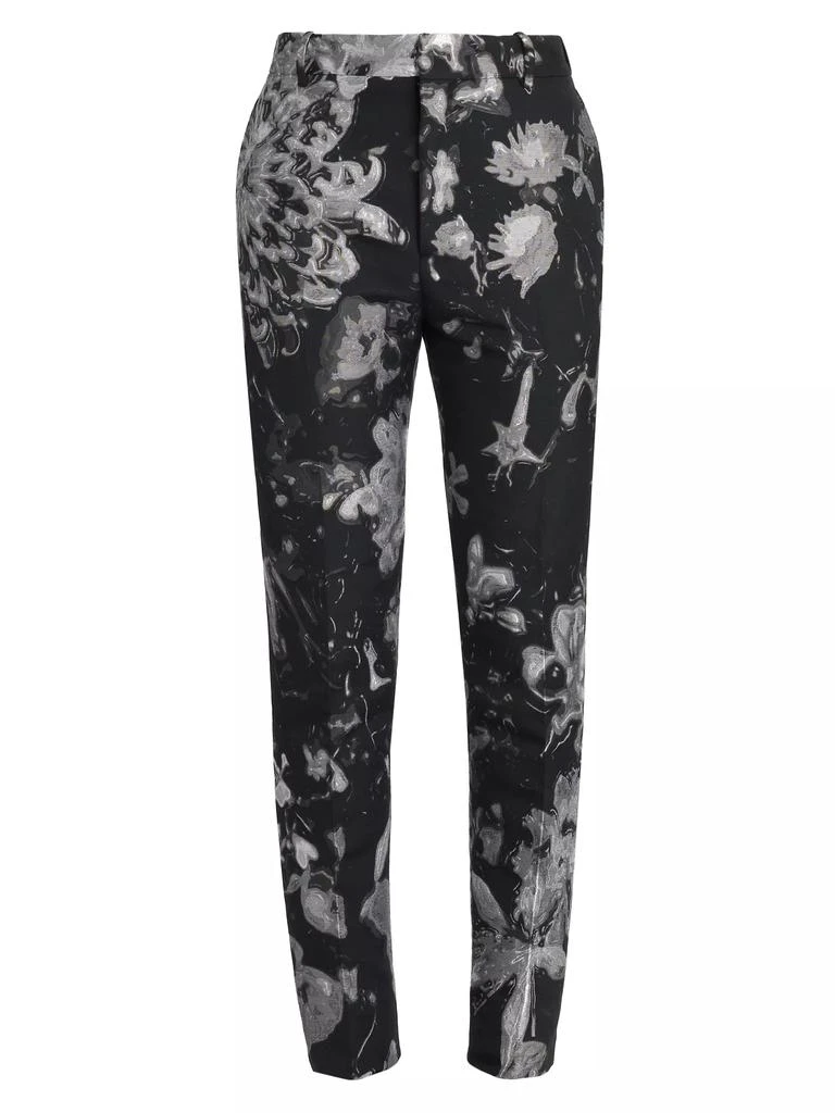 商品Alexander McQueen|Wax Flower Cotton-Blend Cigarette Trousers,价格¥11174,第1张图片