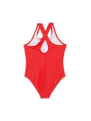 商品Tommy Hilfiger|​Little Girl’s Classic Flag One Piece Swimsuit,价格¥158,第2张图片详细描述