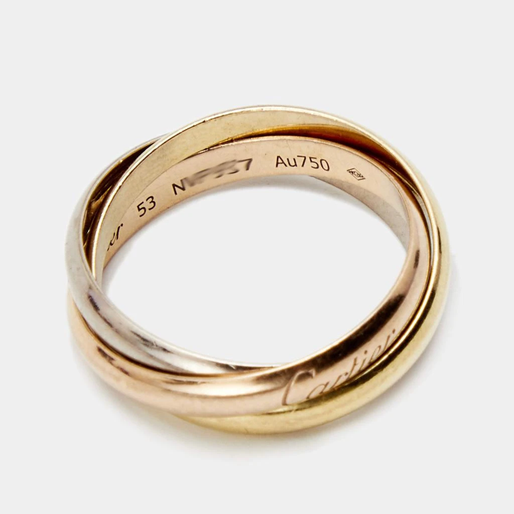 商品[二手商品] Cartier|Cartier Trinity 18k Three Tone Gold Small Model Rolling Ring Size 53,价格¥5127,第4张图片详细描述