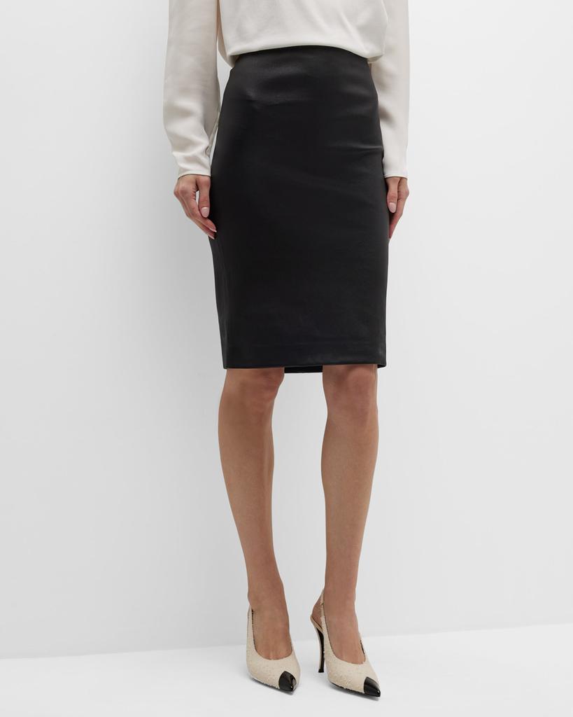 商品Theory|Leather Pencil Skirt,价格¥2992,第1张图片