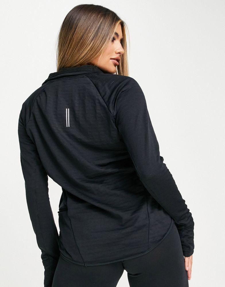 Nike Running Element Thema-FIT half zip top in black商品第2张图片规格展示