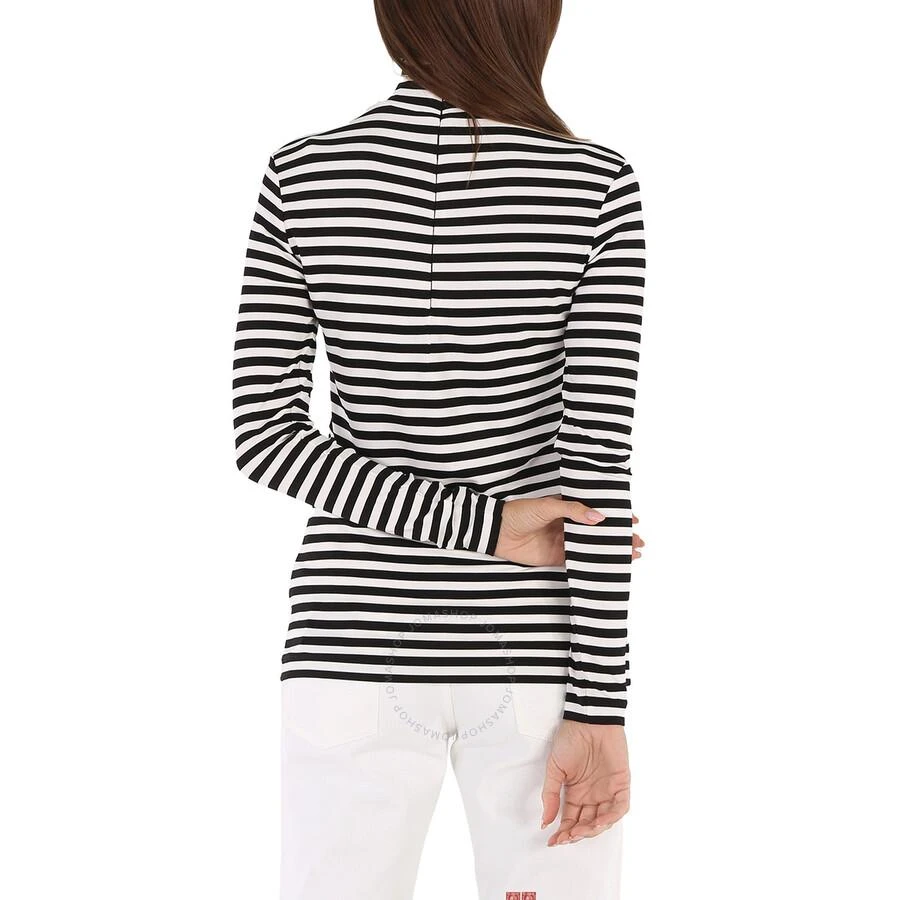 商品Burberry|Ladies Black Striped Stretch Jersey Turtleneck Top,价格¥670,第3张图片详细描述