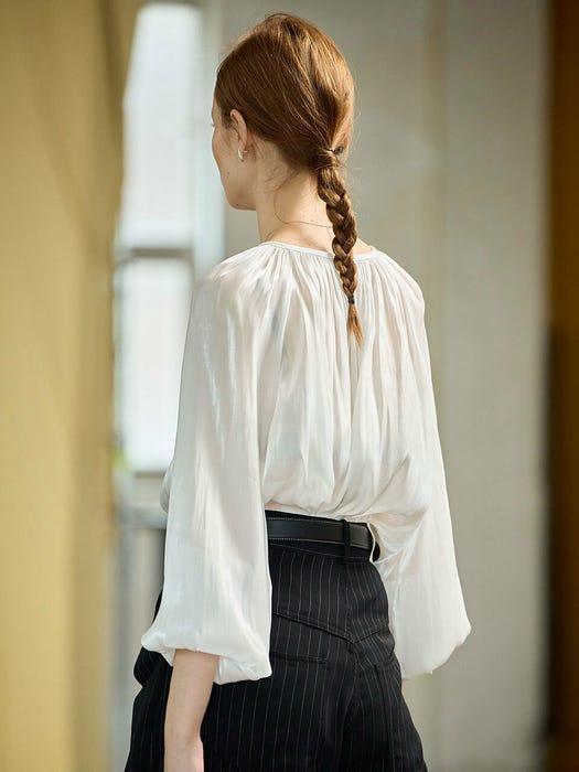 商品OUI MAIS NON|Mer Satin Blouse_3 Colors,价格¥842,第6张图片详细描述